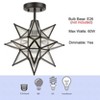 Claxy Black Moravian Star Ceiling Light Etched Glass Shade - 2 of 4