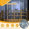Ollny 300 LED Cool White Curtain Lights (Clear Cable, 8 Modes, Connectable, IP67 Waterproof, Plug-in) - 3 of 4