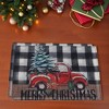 Unique Bargains Christmas Place Mats Flax Red White Green Black 11.8"x17.7" 2Pcs - 2 of 4