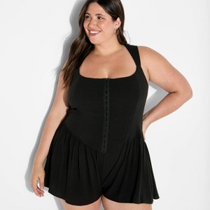 Women's Hook and Eye Romper - Wild Fable™ - 1 of 3