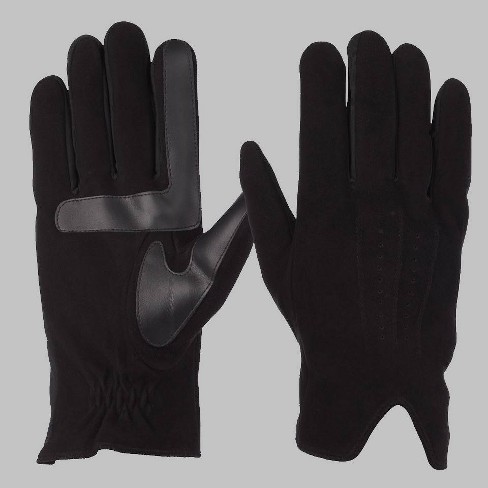 Isotoner Men s Genuine Suede Gloves Black Target