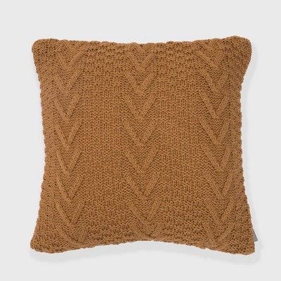 20"x20" Oversize Chunky Sweater Knit Square Throw Pillow - Evergrace