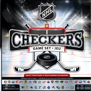 MasterPieces Officially licensed NHL League-NHL Checkers Board Game for Families and Kids ages 6 and Up - 1 of 4