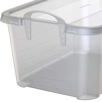 Gracious Living Premium Rolling Storage Tote with Lid, 55 gal