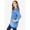 Roaman's Women's Plus Size Lace Appliqué Acid Wash Sweatshirt - 4 of 4