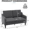 VINGLI Loveseat 53" Small Couches Loveseat Sofas for Living Room Mid Century Modern Sofa Couch - 2 of 4