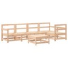 vidaXL Patio Lounge Set with Cushions Outdoor Furniture Set 6 Piece Solid Wood - Natural Pine - 3 of 4