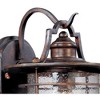 Franklin Iron Works Casa Mirada Industrial Rustic Outdoor Wall Light Fixture Vintage Bronze 12" Clear Seedy Glass for Post Exterior Barn Deck House - 3 of 4