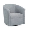 Fabric Swivel Accent Chair with Dacron-Wrapped Cushion, Wrap-Around Seat, and 360-Degree Swivel - 3 of 4