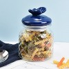 SharpChef 3PC Set Glass Airtight Storage Jar with Hand painted Ceramic Lid, Clear Glass Food Storage Jars, Container, Pantry Organization - 2 of 4