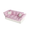 74.8" Velvet 3-Seater Sofa with Pull-Out, Tufted Design & 2 Soft Pillows - 4 of 4