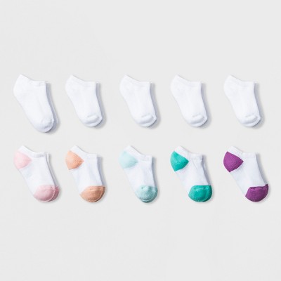 Baby 10pk Low-Cut Socks - Cat & Jack™ White 6-12M