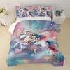 Boersma Unicorn Bedding Set, Dreamy Unicorn With Flowers Comforter Set, Unicorn Room Decor With 2 Pillowcases - 2 of 4
