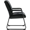 Premium Top Grain, Genuine Leather Waiting Room Chair with Sled Base - 3 of 4