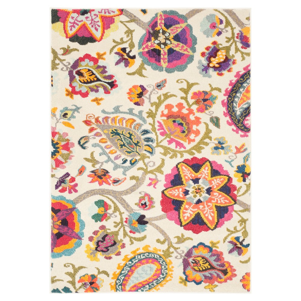 Jasmine Accent Rug - Ivory/Multi(4'x5'7in) - Safavieh