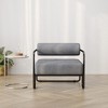 Modern Accent Chair, Upholstered Comfy Reading Chair With Backrest, Single Sofa Chair, Metal Sofa Armchair for Living Room Bedroom Balcony - 3 of 4