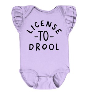 The Juniper Shop License To Drool Flutter Sleeve Bodysuit - 18M - Lavender - 1 of 4