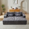 LOVSON 87” Oversized Combo Coffee Recliner - No Assembly Required, Plush Sleeper Sofa with Recliner, Modern Fluffy Design - 4 of 4