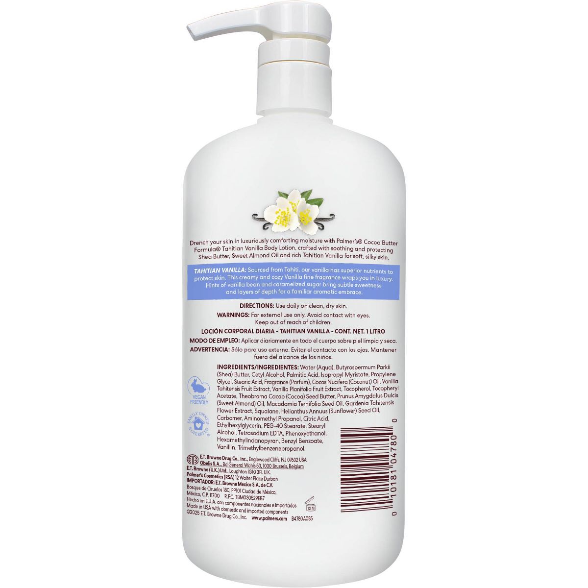 Palmer's Daily Body Lotion - Tahitian Vanilla - 33.8 fl oz - thumbnail 2