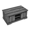 NicBex 41.3" Coffee Table with Sliding Barn Doors,Rectangular Side Table,End Table with Adjustable Shelf Storage,Center Table for Living Room - 2 of 4