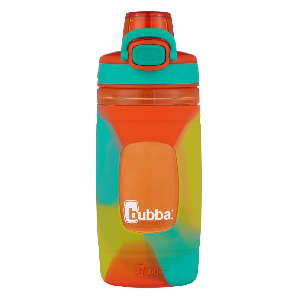 Bubba 16oz Flo Plastic Kids Water Bottle with Silicone Sleeve Orange