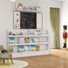 Infans 3-Tier Kids Bookshelf Toy Storage Bookcase Rack Wall w/ Anti-toppling Kits White - 3 of 4