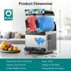 Mojgar Commercial slushy Machine, 2Tank 15L Slushy Machine 700W Frozen Drink Maker - 3 of 4