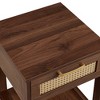 VASIP 15.75" Rattan Nightstand, Bedside Table with Drawer, End Table with Storage Shelf of Drawer with Handle for Living Room, Bedroom - 4 of 4