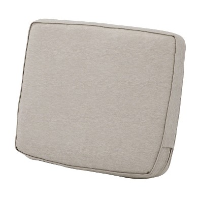 25" x 22" x 4" Montlake Water-Resistant Patio Lounge Back Cushion Heather Gray - Classic Accessories