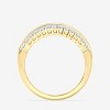 GILDED Statement Ring Band in 14KT Gold Plated and 925 Sterling Silver for Women with 1 Carat Lab Grown Diamond, Anniversary Wedding Band Rin, Size 7 - 3 of 4