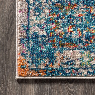 Bohemian Multicolor Synthetic 8' x 10' Reversible Area Rug
