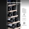 Yeego 12" 18-Bottle Wine Cooler: Compressor fridge, glass door w/ lock, built-in/freestanding. - 4 of 4
