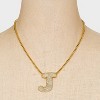 SUGARFIX by BaubleBar Crystal Chain Initial Necklace - Gold - 2 of 4