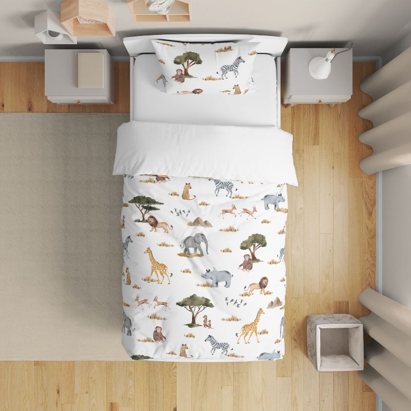 Sweet Jojo Designs Boy or Girl Gender Neutral Unisex Toddler Bedding Set Jungle Animals Multicolor 5pc, 3 of 10