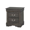 NicBex Nightstand with 2 Drawers,22 inch /21 inch Side Table with Metal Handles and  Elegant Finish,Classic Bedside Table for Bedroom,Living Room - 2 of 4