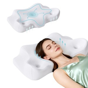 Kumasinova Ergonomic Cervical Neck Pillow for Sleeping,Side Sleeper Pillow&Back Pillows for Neck and Shoulder Pain,Therapeutic Memory Foam Pillows - 1 of 4