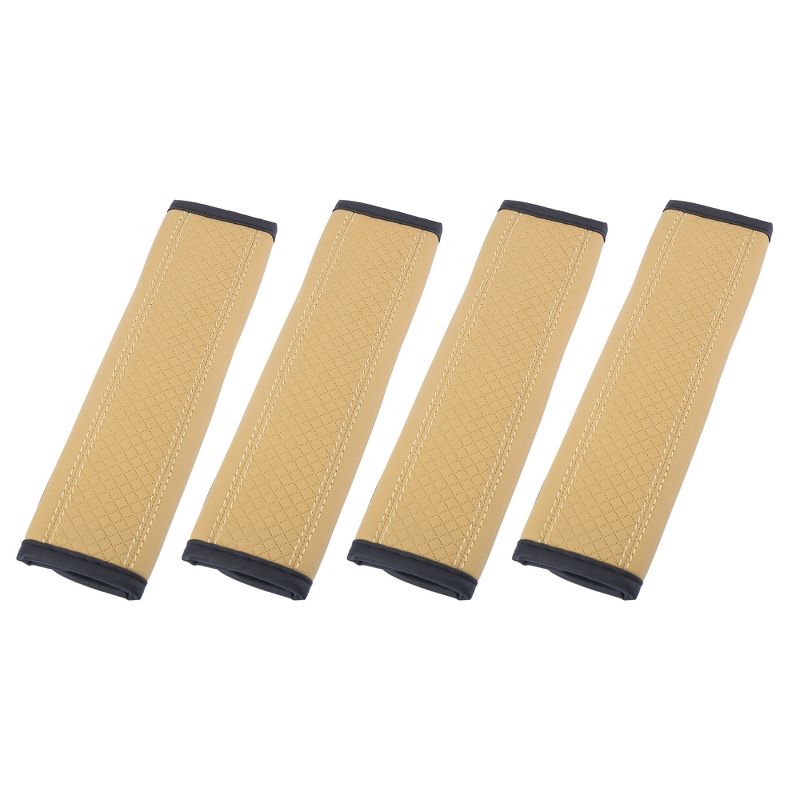 Unique Bargains 4pcs Microfiber Leather Car Seat Belt Shoulder Pad Mat Cover, 1 of 7