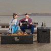 Costway 42.5" Magnesium Oxide Propane Gas Fire Pit with Hideaway Tank Holder Lava Rocks - 2 of 4