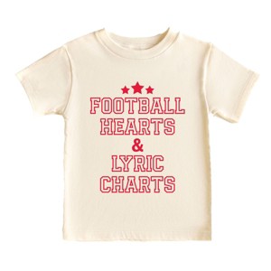 Football Hearts & Lyric Charts - Kids Youth Short Sleeve Tee and Toddler Short Sleeve Tee - 1 of 3