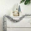 Northlight 50' x 2.5" Unlit Shiny Silver 8-Ply Foil Tinsel Christmas Garland - 2 of 4