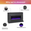 CosmoLiving by Cosmopolitan Rene Electric Fireplace Mantel 65" TV Stand with Multi-Color Flame and Crystal Ember Bed - 4 of 4