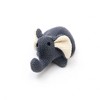 Ruvalino Baby and Toddler Learning Toys Handmade Cotton Elephant Plush Toy for Comfort and Playtime, Dark Blue, 7.5"*3.5"*3" - 2 of 4