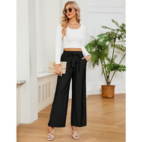 High waisted dress pants wide leg best sale