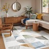 Lahome GST Modern Asymmetrical Geometric Short Pile Velvet Rectangular Indoor Area Rug - 2 of 4
