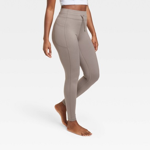 Women's Warm Simplicity Leggings - All In Motion™ Dark Brown S : Target