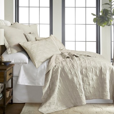 Natural Twin Cotton Quilt Set with Pillow Covers