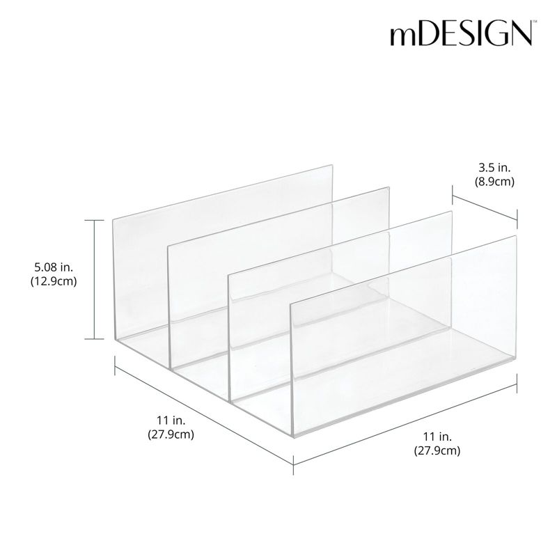 mDesign Plastic Divided Purse Storage Organizer for Closets, 4 of 10