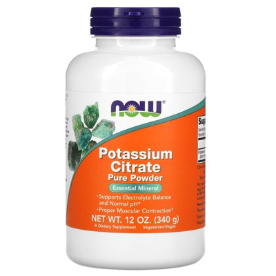 Now Foods Potassium Citrate Pure Powder, 12 oz (340 g), Mineral Supplements