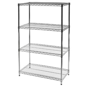 Shelving.com Chrome Wire Shelving with 4 Tier Shelves - - 1 of 3