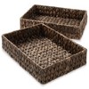 Casafield Bathroom Storage Baskets - Set of 2, Seagrass - Water Hyacinth, Woven Toilet Paper, Tissue, Shelving Bins - 3 of 4